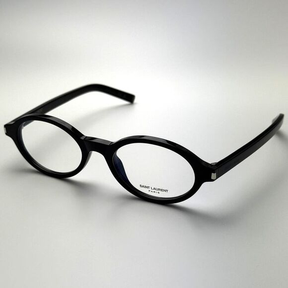 NEW Saint Laurent SL751 JEANNE OPT 001 Black/Clear Blue Light Block - Picture 4 of 12